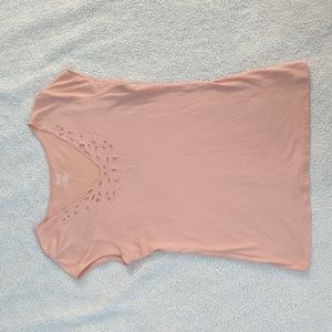 Ladies fashion casual hollow v neck shirt